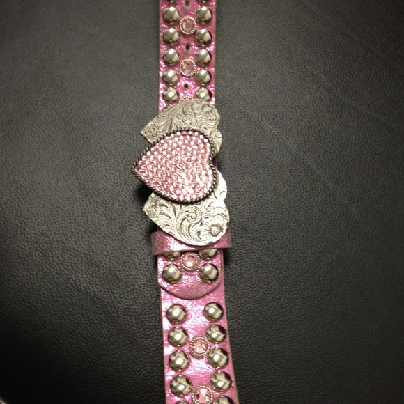 Leatherock Swarovski Crystal Pink Belt main image 4