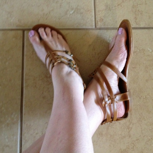 Gladiator style brown sandals!
