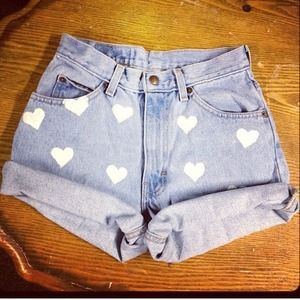 Heart high waisted shorts