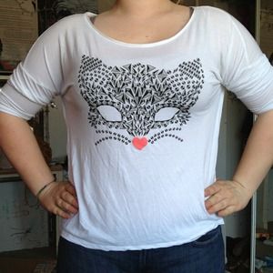 Cat three fourths sleeve shirt