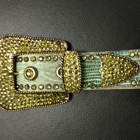 Leatherock Green Swarovski Crystal Belt main image 4