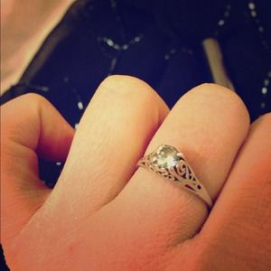 Beautiful Moissanite antique engagement ring.