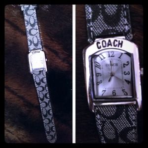 Coach monogram blk and gray watch
