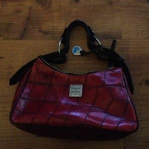 Authentic Dooney & Bourke croco medium size hobo.