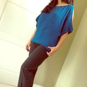 Blue Rebecca Taylor Cut Out Top