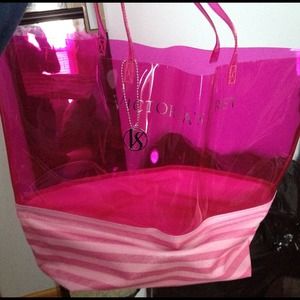Brand new Victoria's Secret plastic beach tote