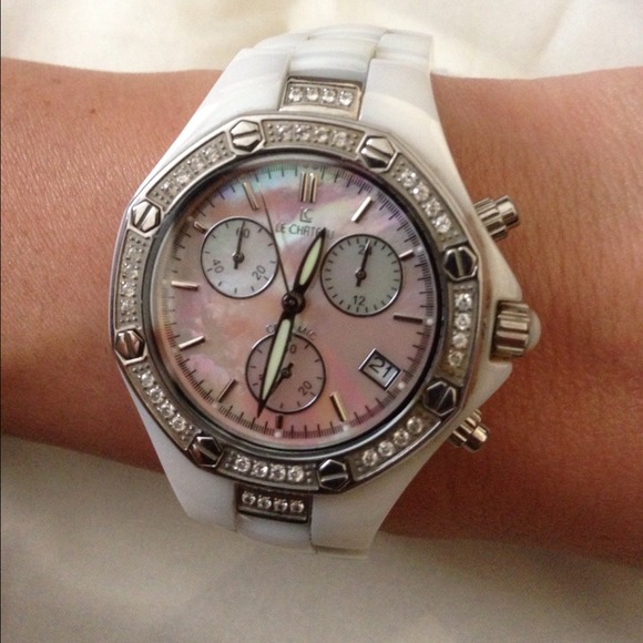 Le Chateau White ceramic sapphire crystal watch