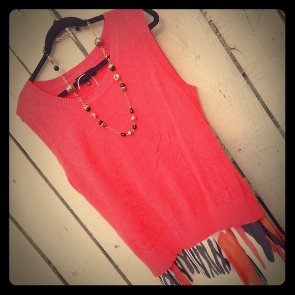 ** SOLD** Tangerine knit top