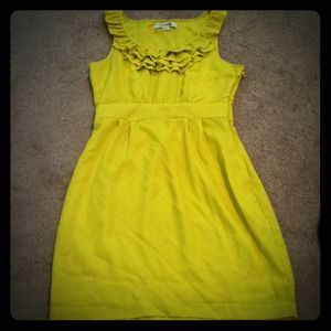 Yellow knee length sun dress