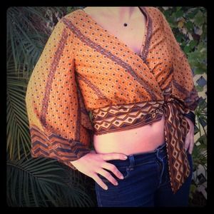 Bohemian midriff Top.