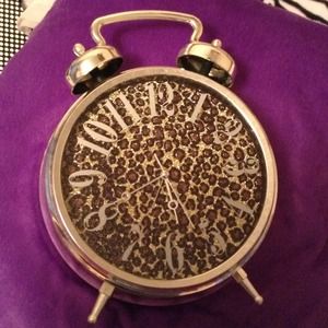 Leopard print alarm clock