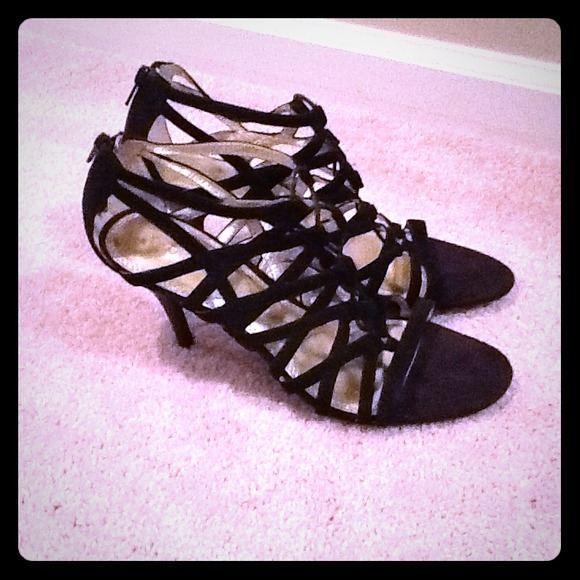 SOLD ...Sexy Enzo Angiolini Strappy Suede Sandals