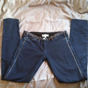 Size 2 Isabel Marant Jeans with leather trim
