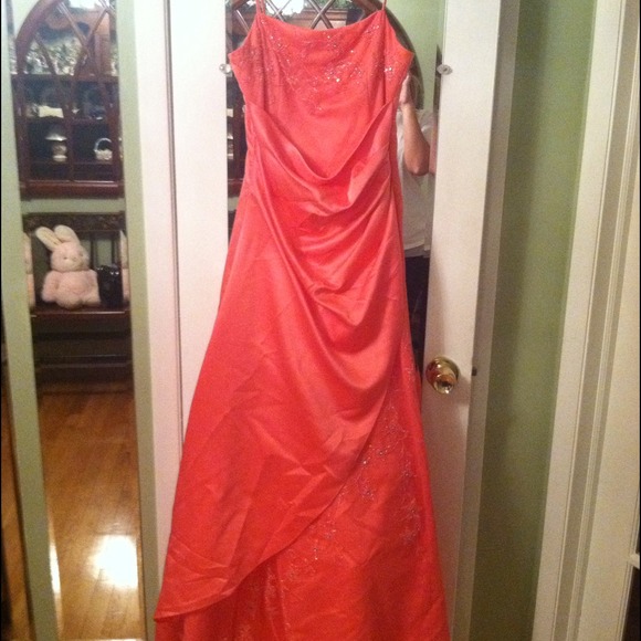 Beautiful Salmon Prom Dress