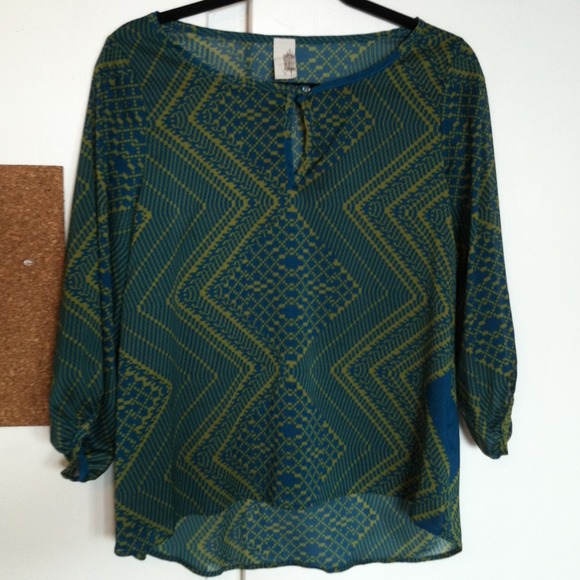Urban outfitter green and blue top
