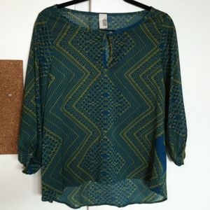 Urban outfitter green and blue top