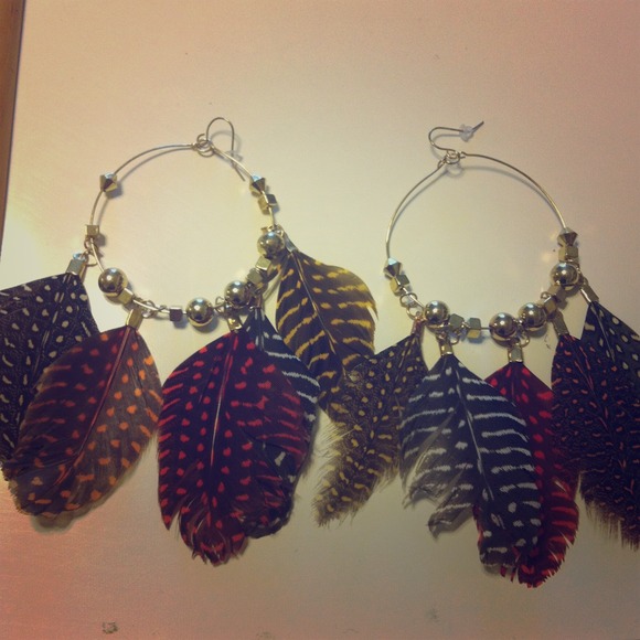Feather earrings