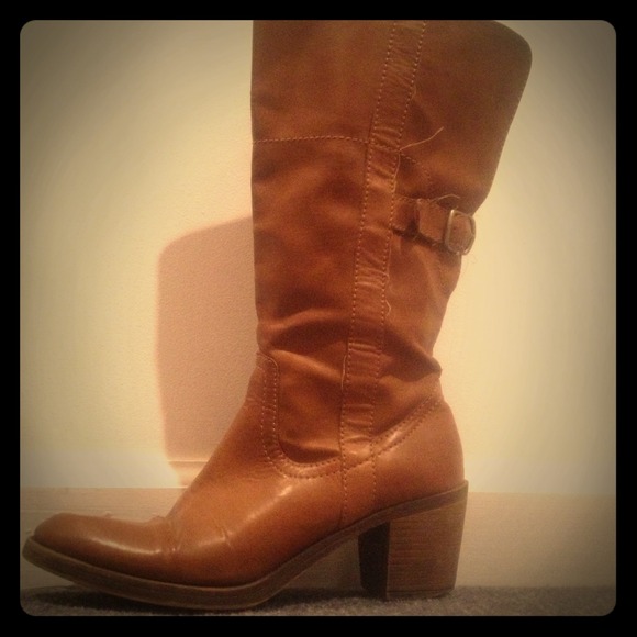 Sold!!! Vintage boots in leather Brown size 7.5 - Picture 1 of 4