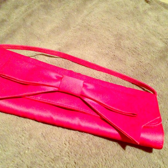 Hot pink clutch