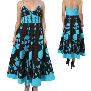 Modern floral print dress.