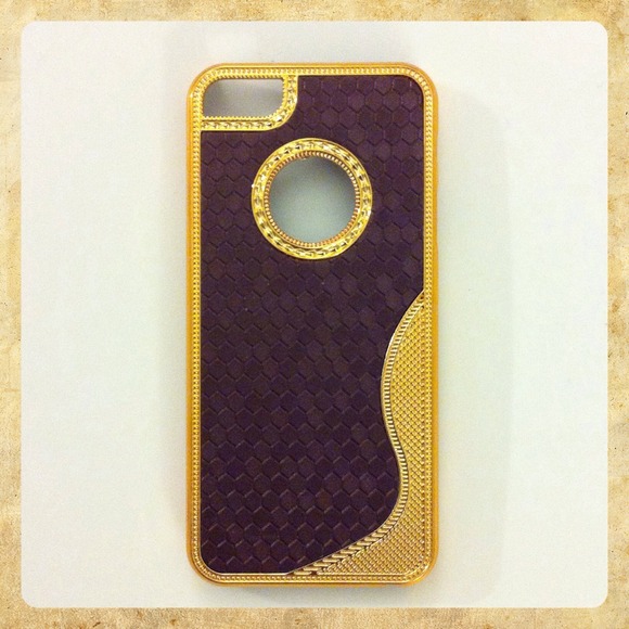 Redish Brown with Gold iPhone 5 Case