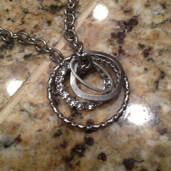 Circle bling necklace