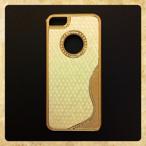 Ivory with Gold Frame iPhone 5 Case