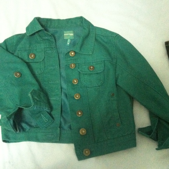 Dark sea green jean jacket size S