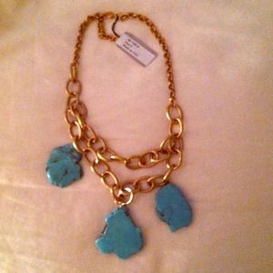 Gold turquoise necklace