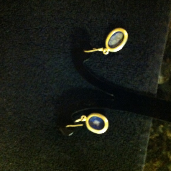 925 Sterling Silver earrings with Lapis stone - Picture 4 of 4