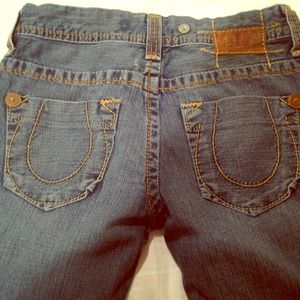 True Religion straight leg jeans.