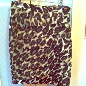 SOLD Brand new. Leopard ruffled skirt. NWT