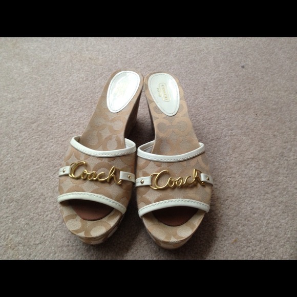 Reserved for 8669588 Authentic Coach Wedge Sandals