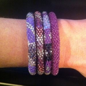 Trendy roll-on beaded bracelets
