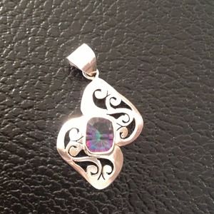 Pendant Sterling Silver RESERVED w silver bracelet