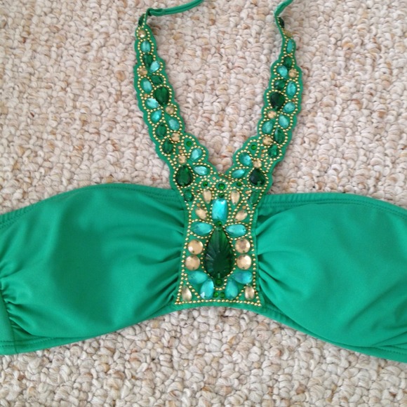 🌀Sold in Bundle🌀 Jeweled green bikini