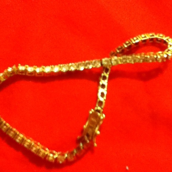 14k gold CZ tennis bracelet(New Price!)