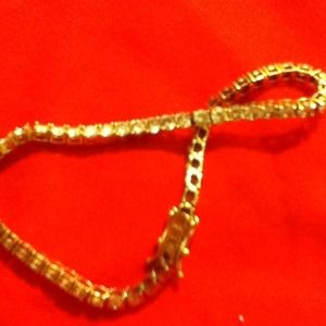 14k gold CZ tennis bracelet(New Price!)