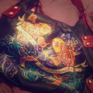 Embellished Koi Large Slouchy Tote