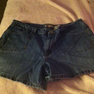 Denim stretch shorts. Size 16. Faded Glory.