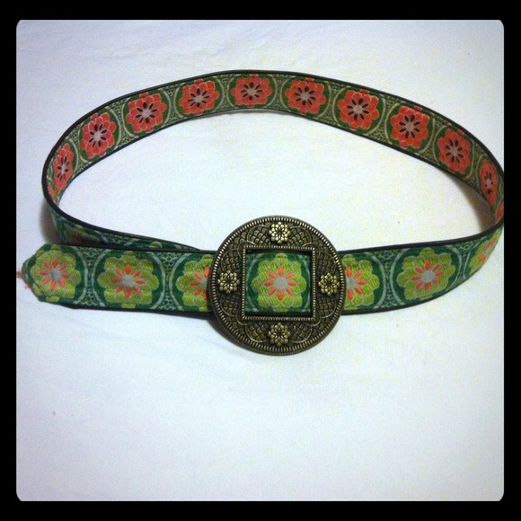 Preppy Pink & Green Reversible Hadley Pollet Belt
