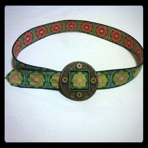 Preppy Pink & Green Reversible Hadley Pollet Belt