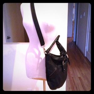 Black Leather Hobo/Crossbody