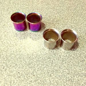 Set of two Stainless steel ear gauges