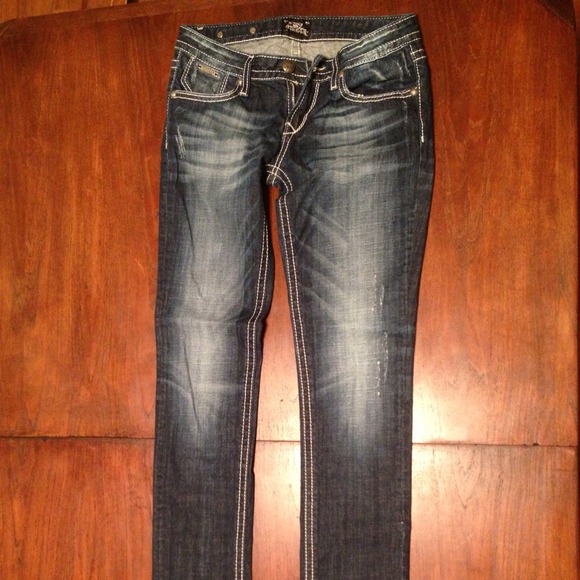 🎁BUNDLED🎁 Dark w/ contrast stitch Express jeans