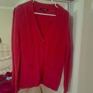 Rust/Orange Oversized Knit Cardigan