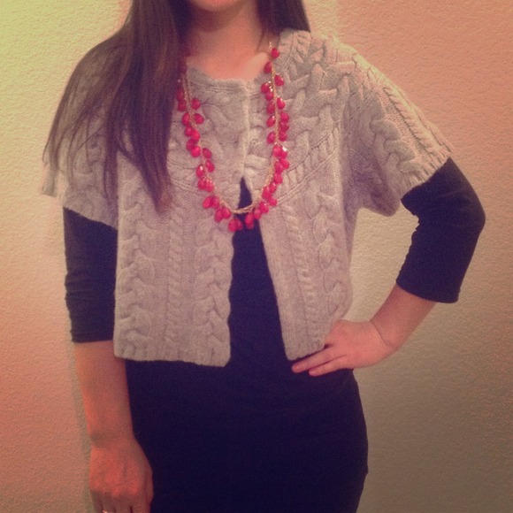 BCBG Max Azri Gray Wool Knit Sweater