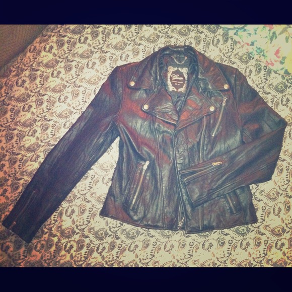 SOLD! Black 100% Leather Jacket