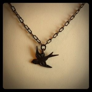 Vintage style bird necklace
