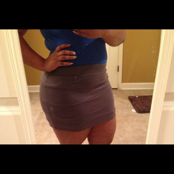 Gray Bodycon Skirt